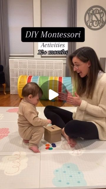 Melissa | Happy Hands-On Learning | M.A.Ed on Instagram: "DIY Montessori Posting Activities for Babies 12+ months #montessori #babyactivities #developmentalactivities #newmom #momtobe" Montessori 12 Months, Posting Activities, Baby Montessori Activities, Montessori Baby Activities, Diy Montessori Toys, Activities For Babies, Baby Development Activities, Cognitive Activities, Baby 12 Months