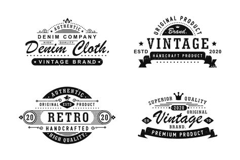 Clothing Brand Logo, Vintage Branding, Free Logo, Clothing Company, All About Fashion, Vintage Denim, Vintage Clothing, Brand Logo, Vector Art