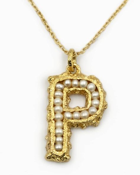 PACHAREE Mini Pearls Alphabet Necklace | Neiman Marcus Gameday Fits, Dope Jewelry Accessories, Accessory Design, Alphabet Jewelry, Alphabet Necklace, Jewelry Accessories Ideas, Dope Jewelry, Initial Pendant Necklace, Classy Jewelry