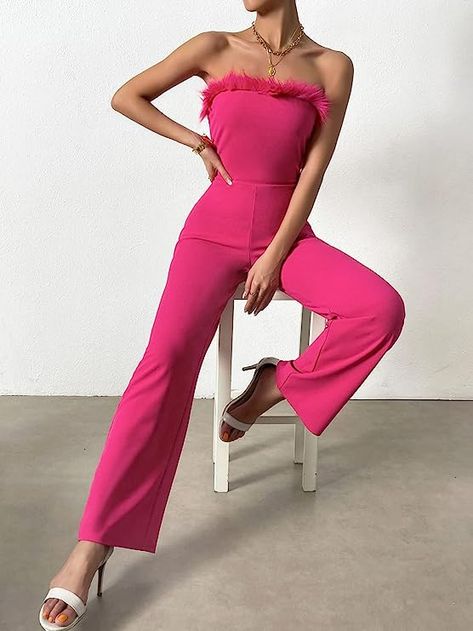 #fashionfinds #fashion #trendy #cool #fun #amazonfinds #y2k #summeroutfit #outfits #ootd #bestseller #amazon #outfitinspo #inspiration Singer Outfits, Tube Jumpsuit, Winter Knit Hats, Pink Party, Pink Parties, Winter Knits, Color Rosa, Blazers For Women, Tube Top