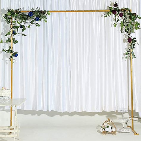 Amazon.com: Efavormart 8Ft x 8Ft Gold Metal Wedding Arch, Photo Booth, Ceremony Backdrop Stand - 100 Lbs Capacity : Electronics Photo Backdrop Stand, Birthday Party Props, Arch Frame, Metal Wedding Arch, Photography Backdrop Stand, Metal Wedding, Arch Decoration, Arch Decoration Wedding, Venue Decorations