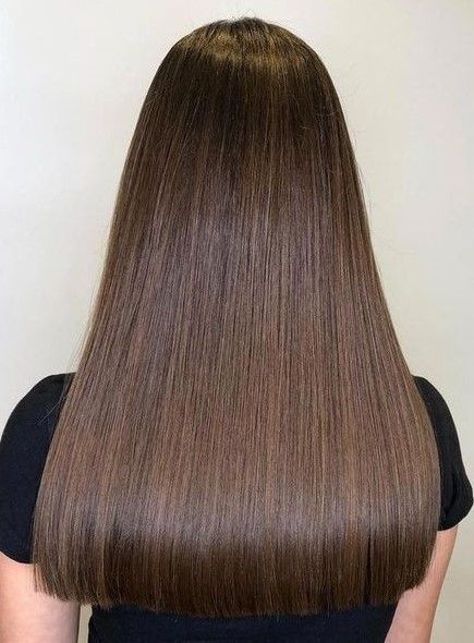 Summer Haircuts For Long Hair, Long Hair Cuts Straight, One Length Haircuts, One Length Hair, V Shape Hair, Brown Hair Inspiration, Straight Hair Cuts, Summer Haircuts, Brown Hair With Blonde Highlights