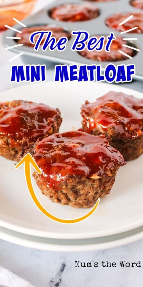 This Mini Meatloaf is tender, juicy, covered in a sweet and tangy sauce, and comes in a perfect portion size! It is the ultimate comfort food for any day of the week and gets rave reviews every time I serve it. Definitely the best ever mini meatloaf recipe. Small Casserole Recipes, Small Supper Ideas, Recipes Without Cheese, Meatloaf Cups Muffin Tins, Meatloaf For One Person, Mini Meatloaf Recipes Easy, Meatloaf For Two, Small Batch Meatloaf, Meatloaf For One