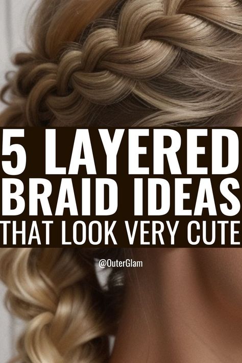 If you're looking for a fresh and stylish way to wear your hair this season, layered braids might be just the thing. Whether you have short or long hair, these cute braid ideas will add a touch of elegance and sophistication to your look. From French braids to fishtails, we've got you covered with the trendiest layered braid styles that are sure to turn heads. How To Braid Your Hair With Layers, Layered Hair Braids, Braids For Layered Hair, Cute Braid Ideas, Latest Braid Styles, Layered Braids, Four Braid, Different Braids, Braiding Your Own Hair