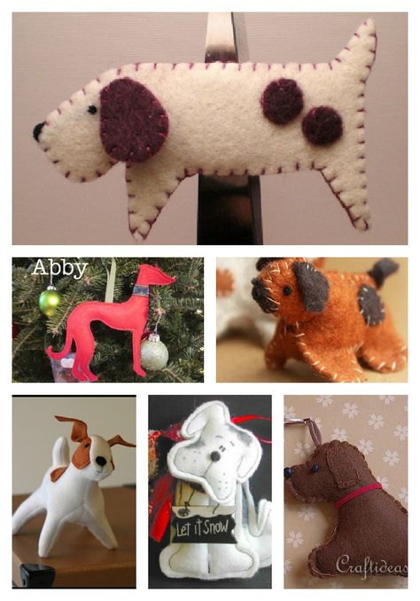 Bark Out Loud: Make it a Canine Christmas! DIY Dog Ornaments Felt Dog Pattern Free, Felt Dog Ornament Pattern Free, Dog Christmas Crafts, Diy Dog Ornaments, Dog Ornaments Diy, Diy Dog Christmas, Felt Dog Ornament, Felt Dog, Dog Tree