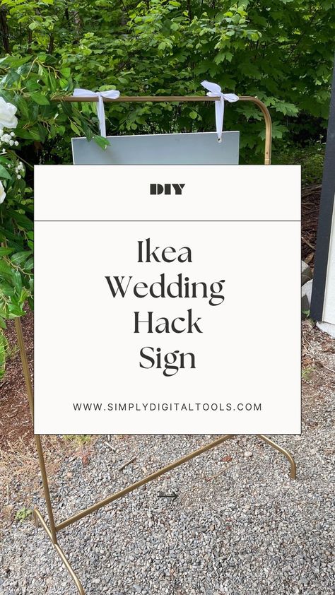 Clothes Rack Wedding Sign, Clothes Rail Wedding Sign, Cheap Wedding Signs, Ikea Rack Wedding Sign, Clothing Rack Wedding Sign, Ikea Clothing Rack Wedding Sign, Ikea Clothing Rack, Wedding Ikea, Ikea Hacks Wedding