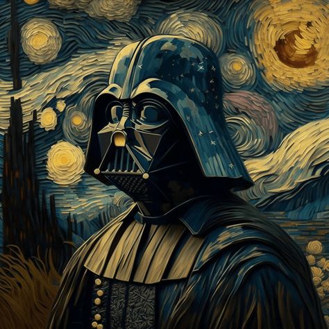 Starry Night Ipad Wallpaper, Star Wars Painting Darth Vader, Darth Vader Aesthetic, Darth Vader Painting, Darth Vader Drawing, Darth Vader Icon, Darth Vader Art, Darth Vader Poster, Darth Vader Wallpaper