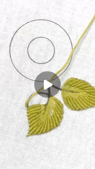 Embroidery Floss Crafts, Embroidery Stitches Beginner, Embroidery Leaf, Hand Work Embroidery, Hand Embroidery Projects, Hand Embroidery Flowers, Learn Embroidery, April 4, Hand Embroidery Art