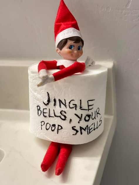 Snoop Dog Christmas, Elf On The Shelf Toilet, Shelf Toilet, Elf Ideas Easy, Awesome Elf On The Shelf Ideas, Elf Activities, Elf Antics, Elf Fun, Home Exterior Makeover