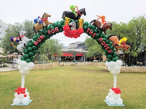 Derby Party Balloon Arch, Kentucky Derby Balloon Decor, Derby Balloon Arch, Kentucky Derby Balloon Arch, Derby Decorations, Derby Gala, Kentucky Derby Decorations, Kentucky Derby Themed Party, Kentucky Derby Party Decorations