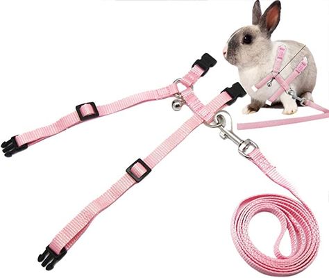 Bunny Leash, Bunny Harness, Pink Pet, Walking Harness, Small Dog Harness, Cat Leash, Pet Leash, Pet Rabbit, Pet Harness