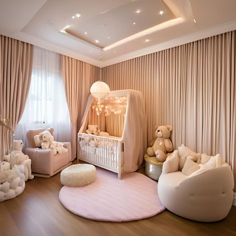 White And Gold Nursery, Baby Girl Essentials, Beige Nursery, Princess Room Decor, Cozy Living Room Design, Princess Nursery, Latest Living Room Designs, Gold Nursery, Princess Room