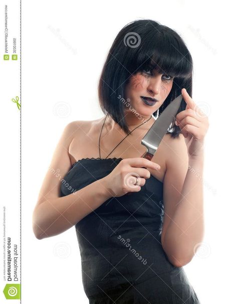 Girl Holding Knife Reference, Knife Pose, Big Knife, Holding Knife, Holding A Knife, Stock Photos Woman, Zombie Girl, Body Reference Poses, Dark Gothic