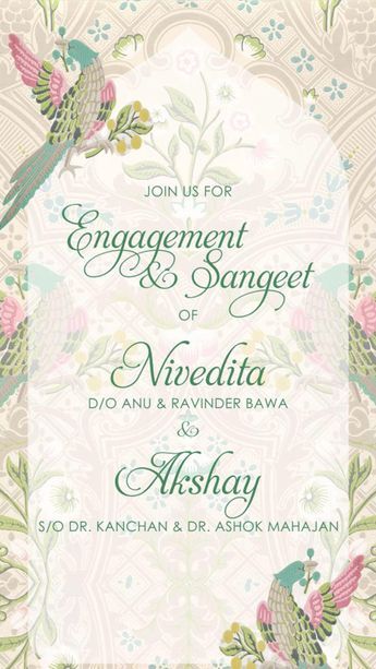 Indian Wedding Invitation Cards Digital, Cards For Marriage, Engagement Invite Indian, Peacock Theme Wedding Invitations, Indian Wedding Evite, Digital Invitation Card Design Event, Engagement Invites Indian, Engagement Invitation Card Design Indian, Indian Wedding Invitation Templates Free Editable