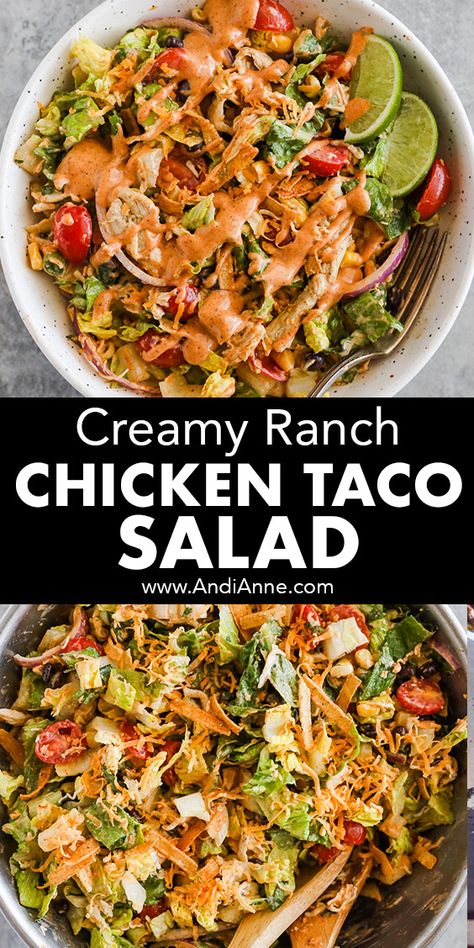 Tortilla Chip Salad, Salad And Chips, Chicken Strip Salad Recipes, Taco Salad Wrap, Chicken Tender Salad Recipes, Taco Salad Chicken Recipe, Taco Chicken Salad Recipe, Taco Salad Ideas, Salad Recipes Protein