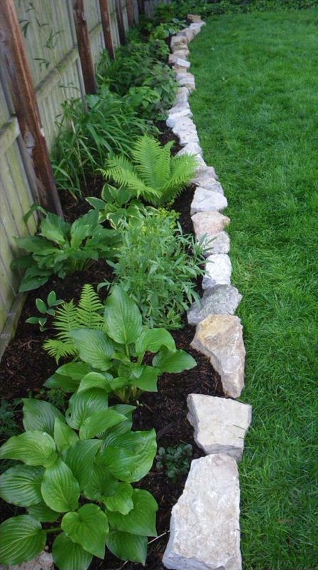 Newest flower bed | East fence line flower bed with limeston… | Flickr Rock Flower Beds, Backyard Flowers Beds, Landscaping Along Fence, Flower Bed Edging, Flower Bed Designs, Garden Flower Beds, Backyard Flowers, Garden Wallpaper, Fence Landscaping