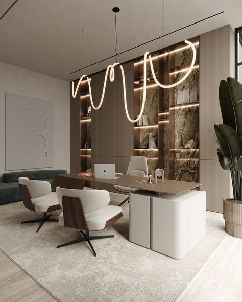 Boujee Office, Home Office Feminine, Boss Office Interior Design, Ceo Office Design, Modern Home Office Design, Office Cabin Design, Small Office Design Interior, Ceo Office, Agency Office