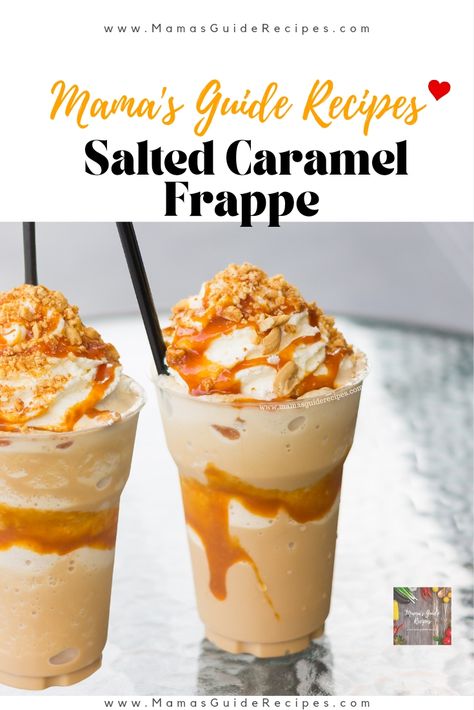 Salted Caramel Frappe Recipe How To Make Caramel Frappe, Carmel Frappe Recipes, Carmel Frappe Recipe Homemade, Salted Caramel Frappe Recipe, Torani Salted Caramel Recipes, Salted Caramel Coffee Recipe, How To Make A Carmel Frappe, Caramel Frappe Recipe No Coffee, Frozen Coffee Drinks Recipes