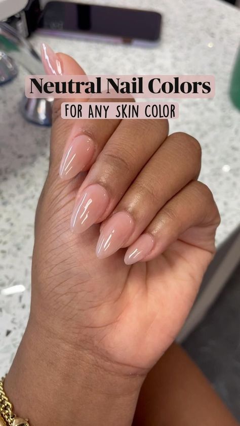 nails Natural Color Nails Black Women, Natural Nail Colors Acrylic, Wedding Nails For Black Women, Classy Nails By Skin Tone Range, Clear Tan Nails, Natural Nails By Skin Tone Range, Simple Nails By Skin Tone Range, Natural Set Nails, Nail Designs Tan Skin