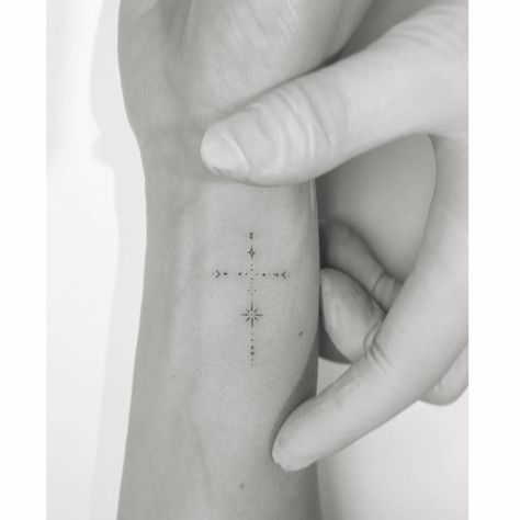 Fineline Memorial Tattoo, Classy Fine Line Tattoo, Fine Point Tattoo, Fineline Wrist Tattoos For Women, Fine Line Tattoos For Women Wrist, Fine Wrist Tattoo, Fine Line Memorial Tattoo Ideas, Wrist Ornament Tattoos, Fine Line Religious Tattoo