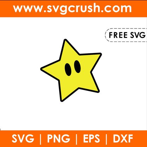 Mario Svg Free Cricut, Super Mario Svg Free, Super Mario Cricut Projects, Mario Svg Free, Mario Cricut, Star Svg Free, Super Mario Decor, Super Mario Free, Super Mario Svg