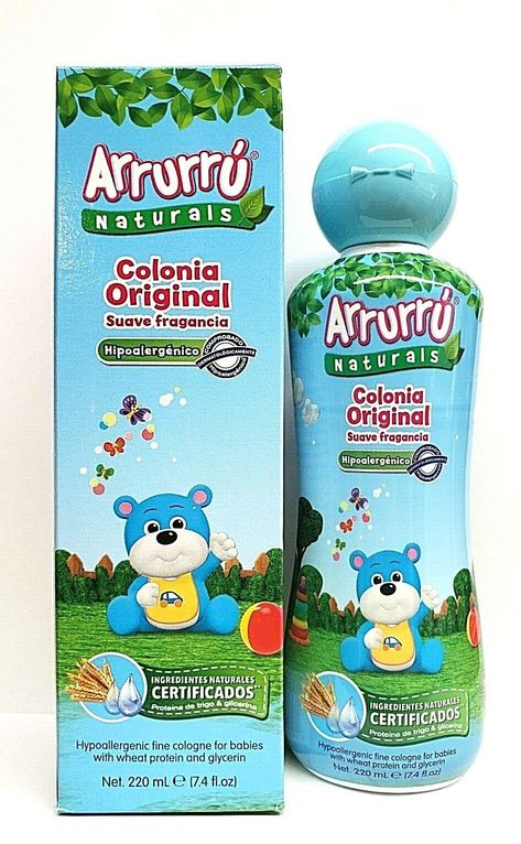 Arrurru Natural Colonia Original Suave Fragancia Cologne for babies NINO 7.4 oz Skin Care Products Safe For Kids, Perfume Kouros, Parfum Bayi Tahan Lama, Johnson Baby Perfume, Cussons Baby Cologne, Baby Skin, Packaging Design, Packaging, Handmade Items