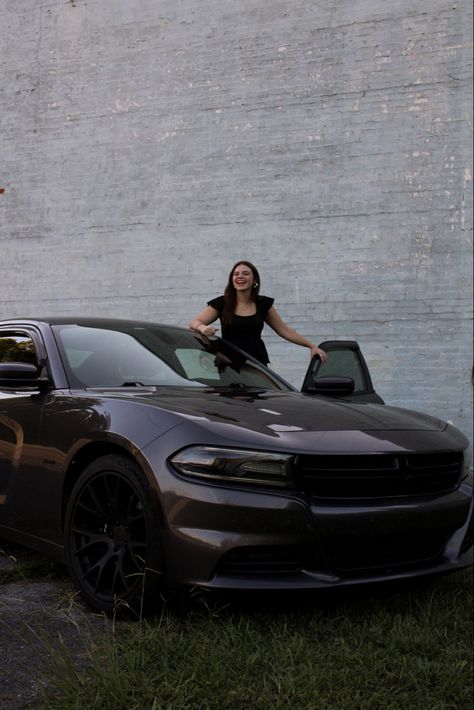 Dodge charger photoshoot #fashion #aesthetic #cars #dodgecharger #photography #seniorpictures Aesthetic Dodge Charger, Dodge Charger Photoshoot, Dodge Charger Car Aesthetic, Senior Pic With Car, Poses With Cars Women, Dodge Charger, Senior Pictures, New Cars, Dodge