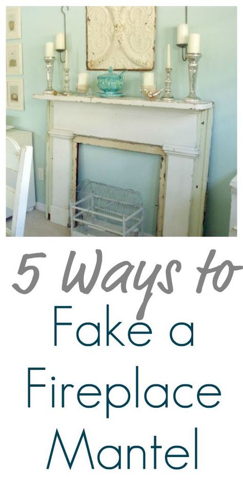 5 Ways To Fake a Fireplace Mantel No Fireplace Mantel, Real Fireplace, Fake Fireplace, Faux Fireplace, Decorative Screens, Diy Fireplace, Cozy Ambiance, Fireplace Mantel, Fireplace Mantle