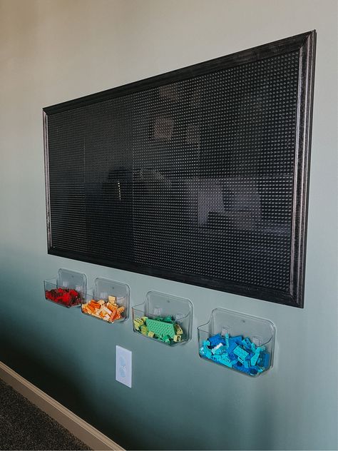 Shop Plastic Wall Mount Organizer Rack … and other curated products on LTK, the easiest way to shop everything from your favorite creators. Wall Lego Storage, Lego Wall Storage Ideas, Pokemon Storage Ideas, Lego Wall Diy, Lego Wall Storage, Lego Wall Display, Lego Wall Decor, Diy Lego Wall, Lego Room Ideas