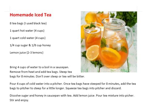 Healing Tea Recipes, Ice Lemon Tea, Homemade Iced Tea, Healing Tea, Iced Tea Recipes, Barn Style House Plans, Tea Recipe, Lemon Tea, Ice Tea