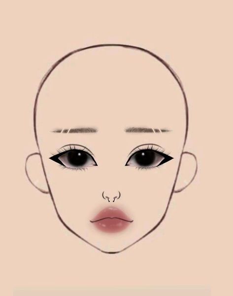 Faces Anatomy, Futuristic Makeup, Asian Makeup Tutorials, Makeup Charts, Fix Makeup, Romantic Makeup, Makeup Drawing, Makeup Face Charts, Kawaii Makeup