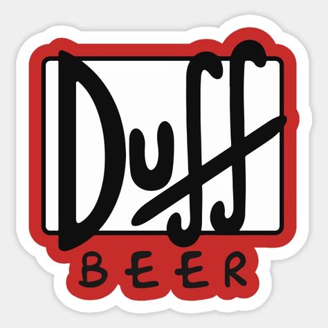 Duff Beer - Simpsons - Sticker | TeePublic Simpsons Party, Simpson Tv, Duff Beer, Beer Stickers, Stickers Cool, Preppy Stickers, Paper Box Template, Beer Logo, The Simpson