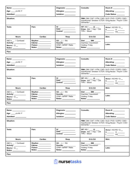 Nurse Report Template For Comprehensive Patient Care The Nurse Report Template: A Foundation for Effective Communication In the healthcare industry, clear and concise communication is paramount. The nurs... Med Surg Report Sheet New Nurse, Sbar Nursing, Nursing Documentation, Nurse Brain Sheet, What Is Nursing, Nurse Organization, Nurse Practitioner Student, Nurse Report Sheet, Medication List