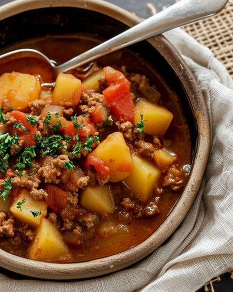 Crock Pot Poor Mans Stew, Poor Man's Stew, Poor Man's Stew Ground Beef, Poor Mans Stew Slow Cooker, Slow Cooker Poor Man’s Stew, Poor Mans Stew, Slow Cooker Kitchen, Hearty Stews, Crock Pot Soup