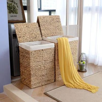 Room Hampers, Bathroom Hampers, Sorting Laundry, Wicker Bathroom, Handmade Hamper, Laundry Bins, Laundry Hamper Storage, Woven Hamper, Wicker Laundry Hamper