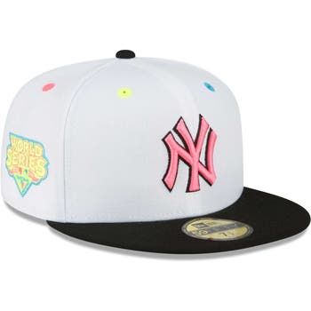 Show off your New York Yankees fandom by picking up this Neon Eye 59FIFTY fitted hat from New Era. It features the team's iconic logo embroidered on the front and a side patch that commemorates one of many great moments in the franchise's history. The multi-color eyelets add exciting pops of color all around, so you can represent the New York Yankees in a way that you never have before. Structured fit Officially licensed Fitted Wipe clean with a damp cloth Six panels with eyelets Brand: New Era Custom Fitted Hats, Swag Hats, Hat Aesthetic, Nba Hats, Princess Baby, Memes Status, Girly Shoes, Iconic Logo, New Era Cap