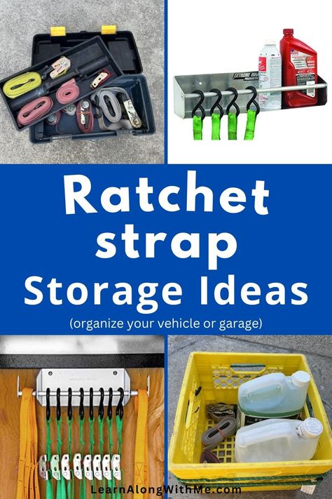 Fix that jumbled up mess of tie-down straps with one of these ratchet strap storage ideas.

There are options for your home, garage, inside your vehicle or in a cargo trailer.

Hopefully at least one of these options will help you out.
Check them out today.

#truckstorage   #workvanstorage #cargovanstorage #ratchetstrapstorage #flatbedstorage Cargo Trailer Organization Ideas, Truck Storage Ideas, Tie Down Strap Storage, Ratchet Strap Storage Ideas, Ratchet Strap Storage, Ratchet Strap Organization, How To Store Ratchet Straps, Truck Accessories Diy, Work Truck Organization