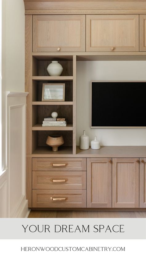 This modern design in our Heritage House project showcases a beautiful oak finish that adds warmth and sophistication. With a thoughtful blend of open shelving and closed storage, you can effortlessly keep the kids' mess out of sight while still displaying your favorite decor.

#LuxuryHomes #HomeDesign #CustomCabinetry #VancouverIslandHomes #LuxuryBathrooms #CustomBathroom Living Room Storage Wall, Living Room Storage Ideas, Kids Mess, Storage Wall, Heritage House, Custom Bathroom, Cabinetry Design, Room Storage, Living Room Storage