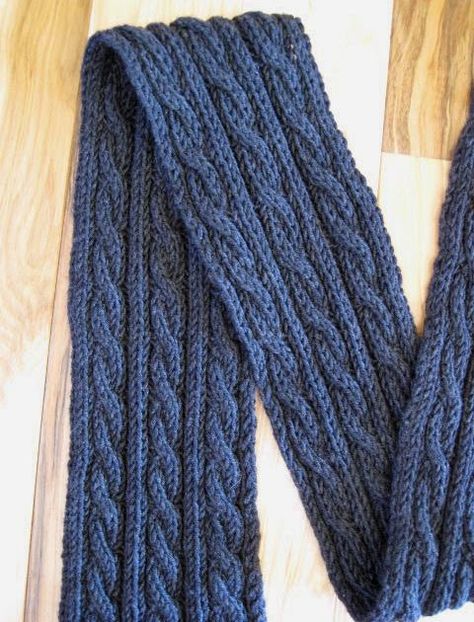 Reversible Cable Scarf, Mens Scarf Knitting Pattern, Easy Scarf Knitting Patterns, Mens Knitted Scarf, Knitted Cowl Scarves, Cable Scarf, Cable Knitting Patterns, Knitting Patterns Free Scarf, Cable Knit Scarf