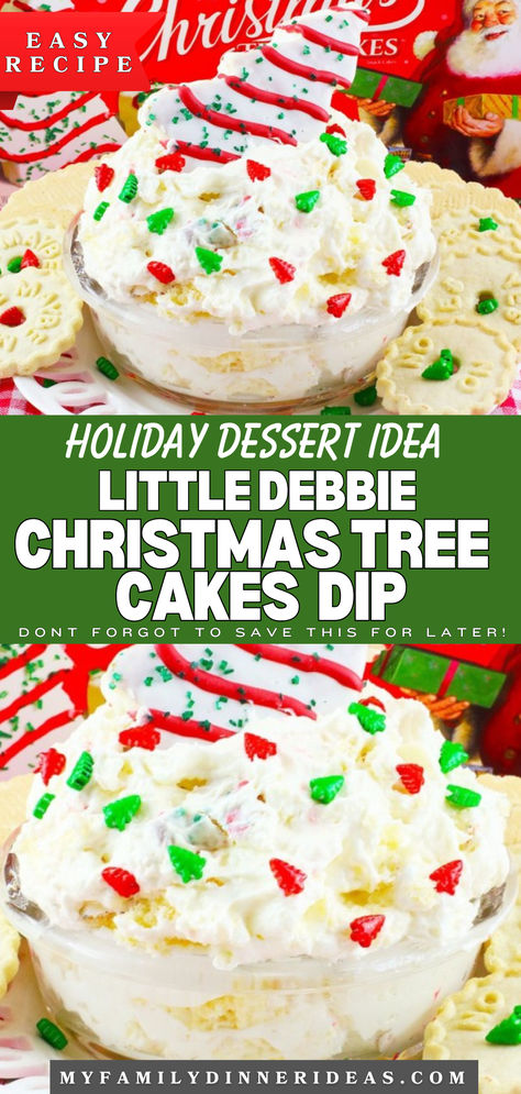 Little Debbie Christmas snacks dip Christmas Tree Cake Dip Recipe, Little Debbie Christmas Tree Trifle Recipe, Little Debbie Christmas Tree Cakes Dip, Christmas Tree Cake Dip Little Debbie, Lil Debbie Christmas Tree Cake Dip, Little Debbie Cake Dip, Little Debbie Christmas Tree Dip, Little Debbie Christmas Tree Cake Balls, Christmas Cream Cheese Dip