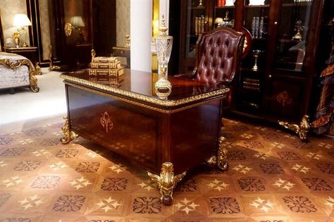 Luxurious Desk, Brown Wood Desk, Wood Executive Desk, Modern Wood Desk, Luxury Office Furniture, Curved Desk, Cheap Desk, Home Office Furniture Desk, Luxury Office