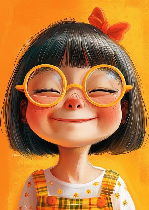 ✨🖼️Charming Illustrations with Midjourney Prompts: Click the Link in my Profile🌐🔗 Girl With Glasses, Bunny Tattoos, Educational Content, Cartoon People, Book Illustration Art, Cartoon Character Pictures, Marketing Advertising, Cute Cartoon Pictures, Children Book