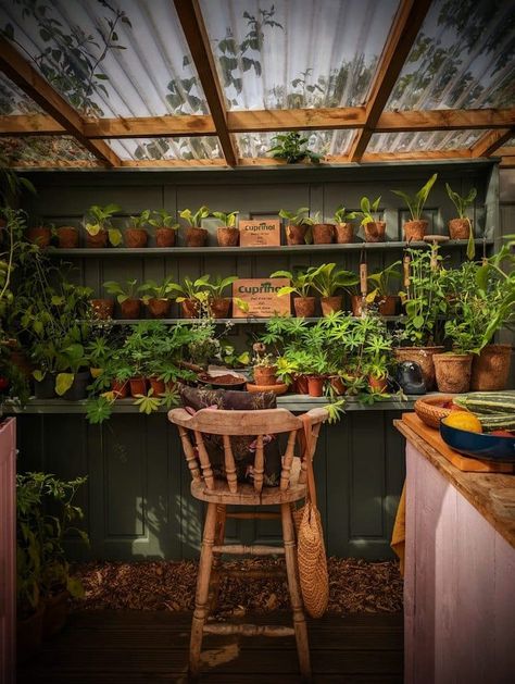 Potting Shed Interior Ideas, Diy Potting Shed, Greenhouse Shed Combo, Garden Shed Interiors, Garden Shed Diy, Prefab Sheds, Cozy Diy, Shed Of The Year, Shed Interior