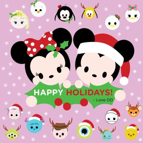 tsum tsum holiday Tsum Tsum Christmas, Disney Ufufy, Disney Christmas Nails, Disney Cuties, Disney Christmas Shirts, Holiday Nails Christmas, Mickey Christmas, Disney Tsum Tsum, Disney Holiday