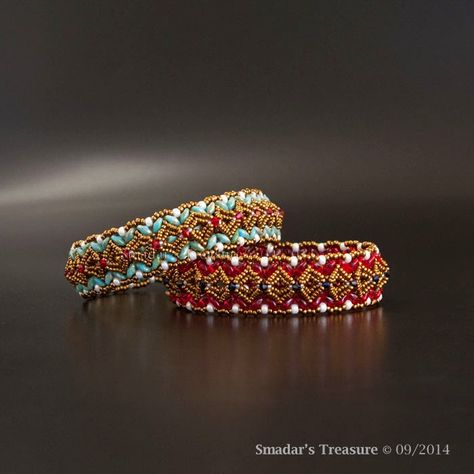 Smadar's Treasure: 2-in-1 Bracelet - Double Diamond and Lacy Braid Superduo Beads, Braid Bracelet, Bracelet Beading, Super Duo Beads, Twin Beads, Beautiful Beaded Jewelry, Beadwork Bracelet, Lace Bracelet, Super Duo