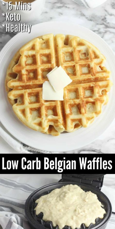 Keto Fluffy Waffles, Keto Waffle Recipe Easy, Crispy Keto Waffles, Sugar Free Waffle Recipe, Healthy Belgian Waffle Recipe, Keto Belgian Waffles, Keto Waffles Almond Flour, Belgium Waffle Recipe, Keto Waffle Recipe