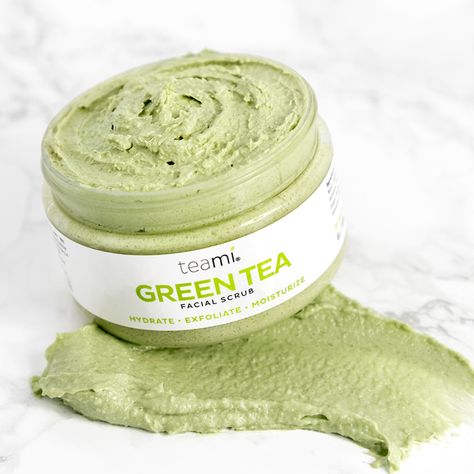 What You Haven't Tried Teami Skincare? - The L.A. Glow Green Tea Scrub, Green Tea Facial, Green Tea Face, Exfoliating Face Scrub, Natural Skincare Brands, Organic Matcha, Facial Scrub, Organic Green Tea, Natural Exfoliant