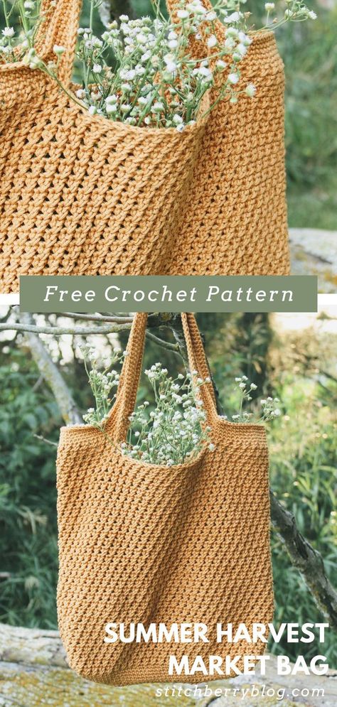 Tote Crochet, Crochet Tote Pattern, Crochet Market, Sac Diy, Crochet Bag Pattern Free, Bag Pattern Free, Crochet Market Bag, Clothes Crochet, Crochet Clutch