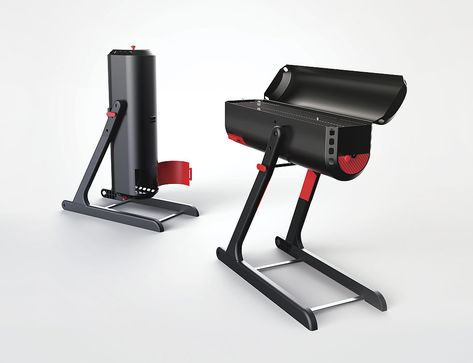 Flameon Barbecue Grill revolutionises the social experience of having a barbecue. #RedDot #DesignConcept #Culinary Bbq Grill Design, Japanese Zen Garden, Fire Grill, Portable Grill, Rocket Stoves, Red Dot Design, Backyard Barbecue, Grill Design, Yanko Design