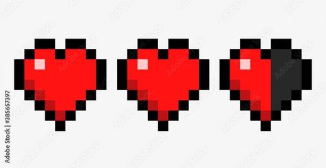 pixel heart minecraft Pixel Art Heart, Minecraft Heart, Bar Video, Doodle Wall, Pixel Heart, Minecraft Anime, Bff Gifts Diy, Easy Pixel Art, Fuse Bead Patterns